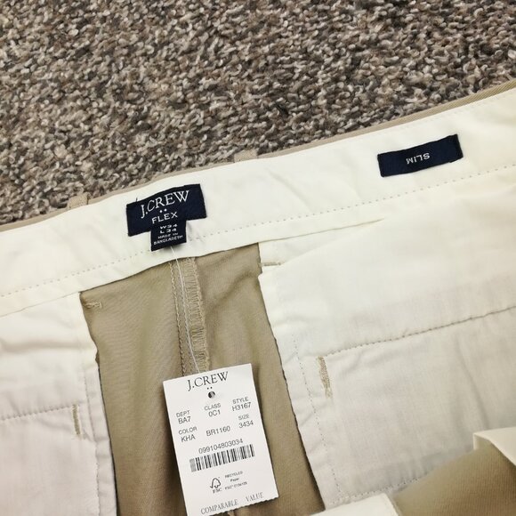 NWT 2022 J Crew Pants Flex Chino Beige Tan Mens 34x34 - Picture 3 of 11